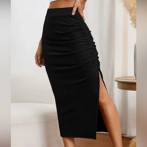 NEW Ruched Midi Skirt